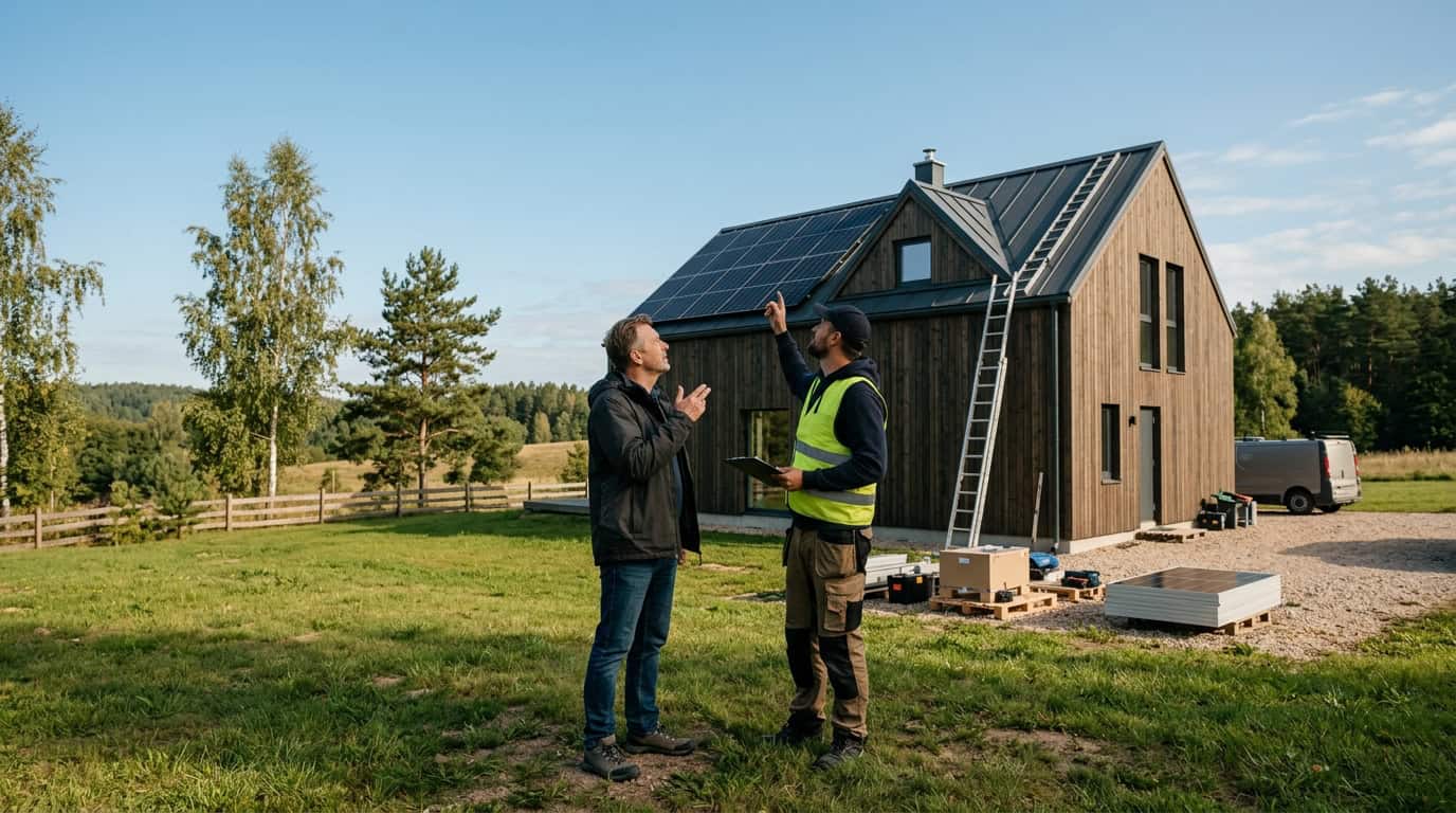 Saulės elektrinės įrengimo aptarimas prie namo